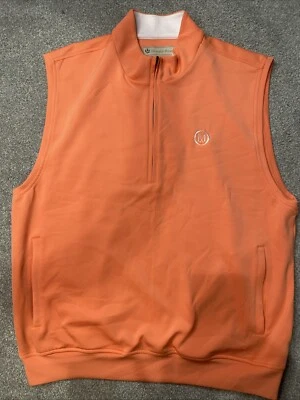 CHALECO DE GOLF SIN MANGAS CON CREMALLERA 1/4 NARANJA DONALD ROSS para hombre talla XL Foto 1 de 4