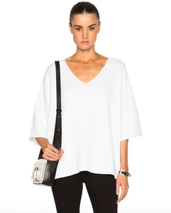 New $450 Helmut Lang Dolman Cashmere Cotton Sweater in White sz XS - Picture 1 of 5