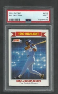 PSA 9 NEUWERTIG 1991 SCORE BO JACKSON #420 - Bild 1 von 1