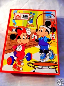 Vintage Mickey & Minnie Mouse Jigsaw Puzzle (100 Pieces) COMPLETE! - Picture 1 of 1