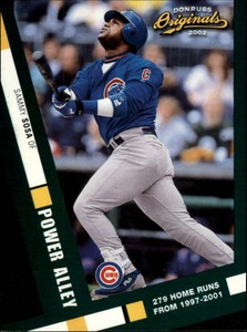 2002 Donruss Originals Power Alley #2 Sammy Sosa /1500 - NM-MT