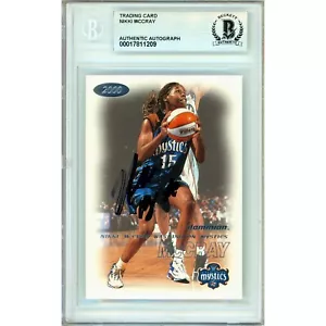 Nikki McCray Auto 2000 Skybox Dominion WNBA #34 Mystics Signed Card Beckett Slab - Picture 1 of 6