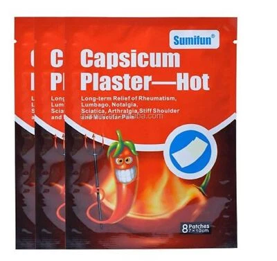 Pain Relief Capsicum Plaster Patches Muscle Hot Patch 7x10cm - 8 to 120  Cap XXX - image 1 of 4