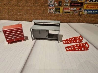 DRH MODELS Garage Scene Accessories A for 1:18 Scale Models cars Garage Diorama 3d Printed.