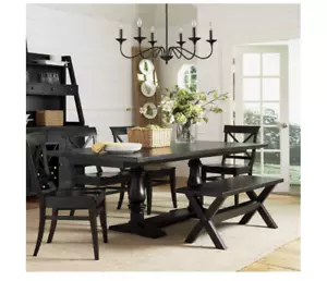6-Light Farmhouse Black Dining Room Chandeliers Wrought Iron Candle Chandelier - Picture 1 of 11