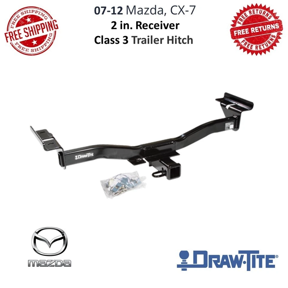 Прицепное устройство Draw-Tite 75512 класса III, 2 дюйма Приемник для 2007-2012 Mazda CX-7 - Изображение 1 из 4