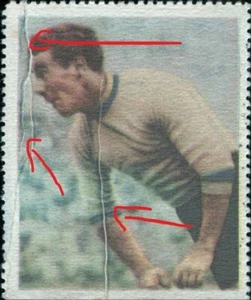 bh37 rara original figurina card quiz calendario 1952 n 47 pieghe - Picture 1 of 2