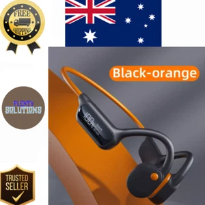 Black-orange Waterproof Bone Conduction Bluetooth Headset - 32GB Memory, Lightwe - Picture 1 of 11