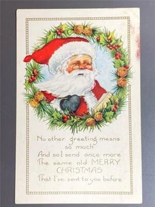 Vintage Santa Claus Christmas Holiday Postcard Whitney Made Worcester MA - Picture 1 of 1