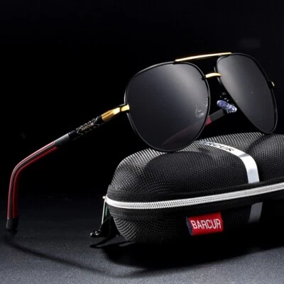 Gafas de sol fotocromáticas polarizadas de aluminio HD para hombres Gafas de conducción piloto Gafas Foto 1 de 4