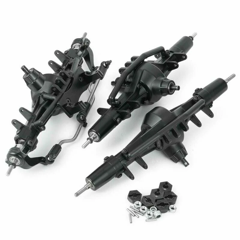 Front Center Rear Bridge Axle Assembly For RC 1:10 SCX10 90021 Crawler 6X6 Parts - Image 1 of 1