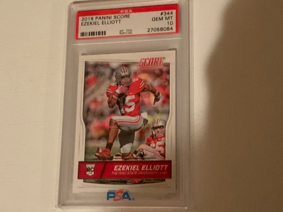 EZEKIEL ELLIOTT 2016 Panini Score #344 Dallas Cowboys Rookie RC PSA 10 Gem Mint - Image 1 of 1
