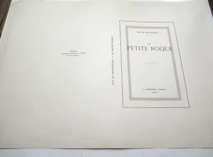 EPREUVE IMPRESSION COUVERTURE " LA PETITE ROQUE" MAUPASSANT 1907 Carteret - Picture 1 of 3