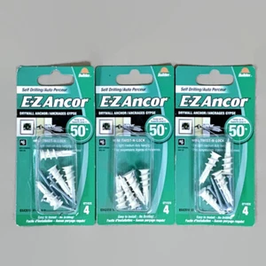 E-Z ANCOR BX42010 #6 1-1/4-in 50 libbre Mini Twist-N-Lock Ancoraggi muro a secco 12-Pk - Foto 1 di 2