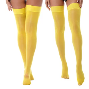 Women Stockings Glossy Thigh High Sheer Pantyhose Shiny Oil Stockings Hosiery - Picture 1 of 99