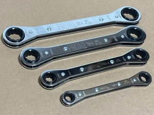 NUEVO Proto Tools EE. UU. 4 piezas 3/8-7/8” SAE Juego de llaves de extremo de caja de trinquete, 12 puntos - Imagen 1 de 12