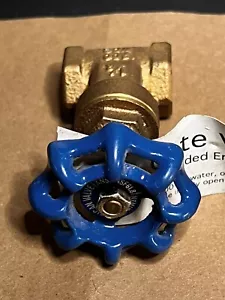 AMERICAN VALVE 1/2” BRASS GATE VALVE/SOLDER CONNECTION TYPE-200 WOG-NEW - Picture 1 of 9