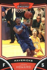 2008-09 Bowman Chrome Refractors Mavericks Basketball Card #72 Josh Howard /499