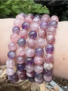 Super Seven Melody Stone Crystal Beaded Bracelet 8mm AAA+ - Foto 1 di 6