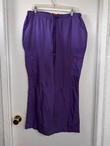 Orange Standard Womens Purple Cargo Scrub Pants 2X - Picture 1 of 9