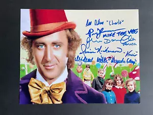 WILLY WONKA AND THE CHOCLATE FACTORY CAST SIGNED 8X10 PHOTO DC/COA (B) - Picture 1 of 1