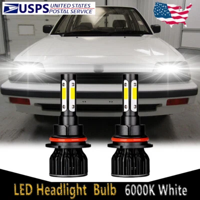 Передние светодиодные лампы дальнего/ближнего света для Honda Civic 1986-1987 2X 9004 K9B - Изображение 1 из 4