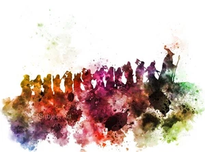 KUNSTDRUCK Der Hobbit inspiriert Illustration, Film, Wandkunst, Wohndeko - Bild 1 von 2