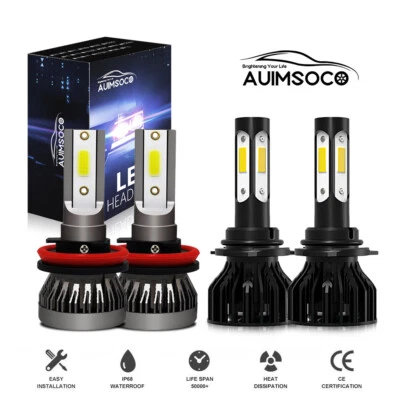 For Acura MDX 2004-2006 4x Combo LED Headlight Light Bulbs HI-Low Beam White Foto 1 de 4