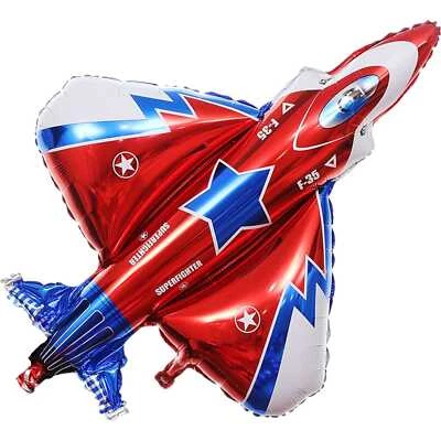 Superfighter Jet Plane Airplane Birthday Party Foil Helium 98cm Balloon - image 1 of 2