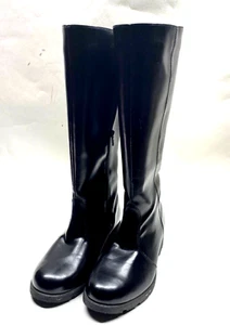 Stivali equitazione donna Galo neri al ginocchio tacco basso blocco zip punta tonda 7,5 euro 38 - Foto 1 di 8