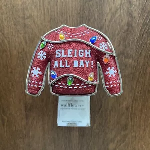 Bath & Body Works Wallflower Plug In-Ugly Christmas Sweater Sleigh All Day NEW - Picture 1 of 5