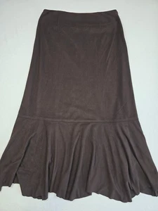 J Jill Womens Soft Brown Midi Skirt Size 10 - Picture 1 of 6