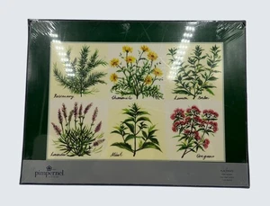 Herbal Design Placemats Set Of 4 By Pimpernel Heat-Stain Resistant Cork Back NIB - Picture 1 of 10