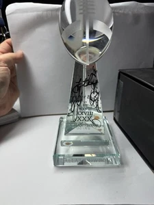 Dallas Cowboys Super Bowl Limited Edition Crystal Vince Lombardi Trophy Signed - Picture 1 of 10
