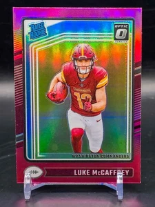 2024 Donruss Optic Luke McCaffrey Rookie Pink Prizm #268 - Bild 1 von 2