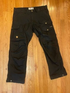 Fjallraven Vidda Pro Trousers 36 X 30 Short G-1000 Trekking Pants Cargo Black - Picture 1 of 3
