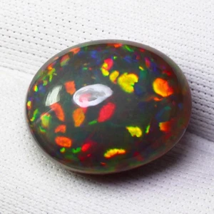 Ópalo 100 % natural certificado ICA 11,95 quilates IF arco iris varios colores juego corte ovalado - Imagen 1 de 8