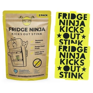 Fridge Ninja Compact Fridge Deodorizer (2 Pack) - More Effective Than Baking ... - Bild 1 von 9