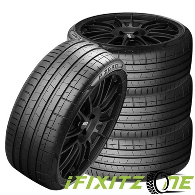 4 Pirelli P Zero PZ4 225/35R20 90Y Tires, Ultra High Performance Summer 280AAA - Image 1 of 4