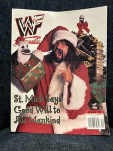 Mick Foley Santa Claus WWF Magazine December 1999 Live Event Program Vintage WWE - Picture 1 of 8