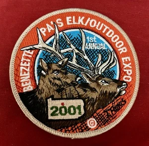 2001 PA'S ELK OUTDOOR EXPO BENEZETTE PATCH 4" DURCHMESSER - Bild 1 von 2