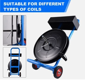 Carrello dispenser reggicalze per rotolo reggiatura PET/PP nucleo 16"/8" con vassoio pedaggio  - Foto 1 di 22