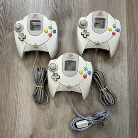 Sega Dreamcast Controller Lot Of 3 Official OEM White Grey HKT 7700 Tested Works