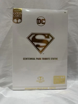 SDCC 2024 McFarlane DC Gold Superman Centennial Park Tribute Statue NOVO MISB - Imagem 1 de 4