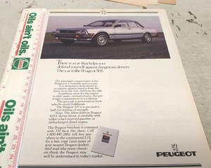 1985 ? PEUGEOT 505 Original Sales Adverts - Picture 1 of 2