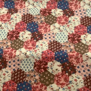 Grandmothers Flower Garden Cheater Cotton Fabric 64x45 - Picture 1 of 2