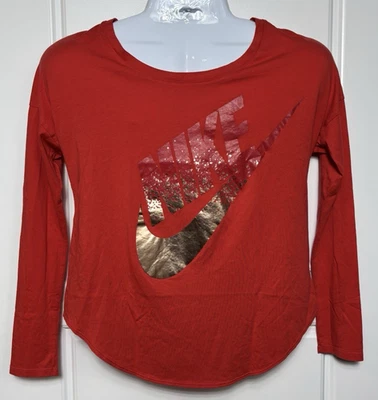 Nike Scoop Neck Long Sleeve Athletic Shirt- Women's Small - Image 1 of 4