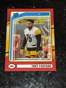 2024 Donruss #360 Troy Fautanu Press Proof Red Pittsburgh Steelers - Foto 1 di 1