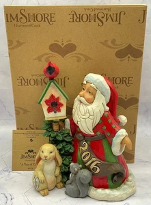 Jim Shore 4055126 2016 "A Year of Cheer" Santa con Birdhouse y estatuilla de cardenal - Imagen 1 de 23