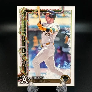 2025 Topps Holiday Brent Rooker #H147 Oakland Athletics - Picture 1 of 2